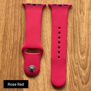 NEW BAND Rose Red Sport Silicone For Apple Watch